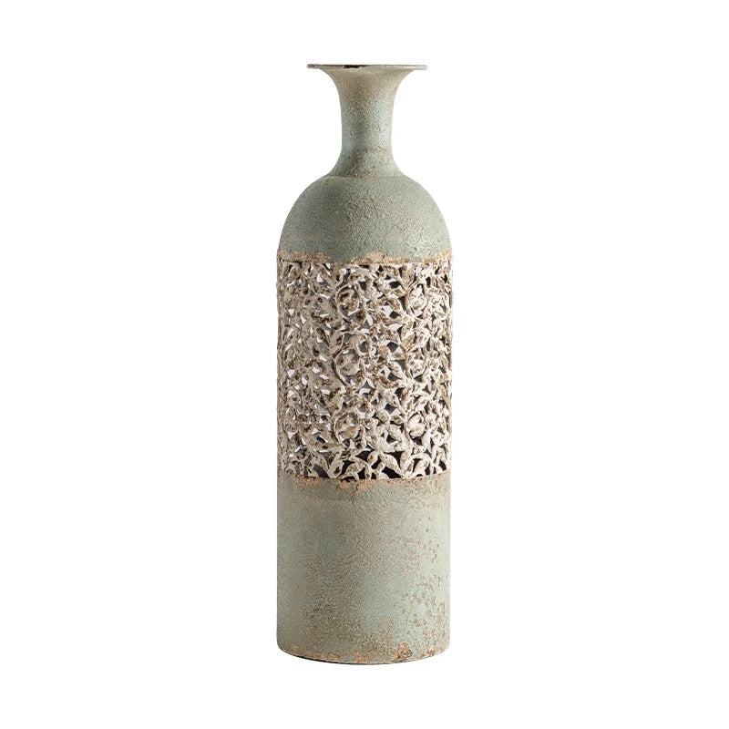 Denise – Retro Metallbodenvase