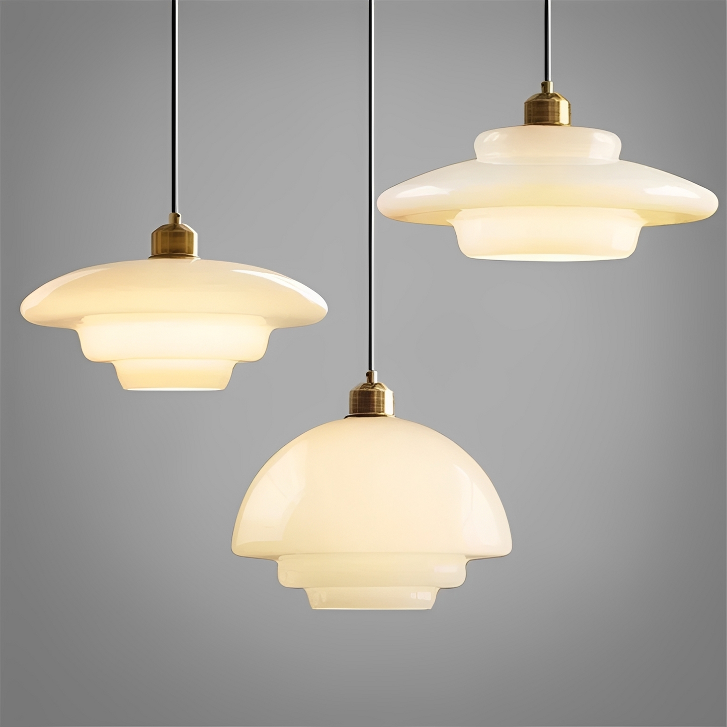 Hagen – Mid-Century Glas-Pendelleuchte