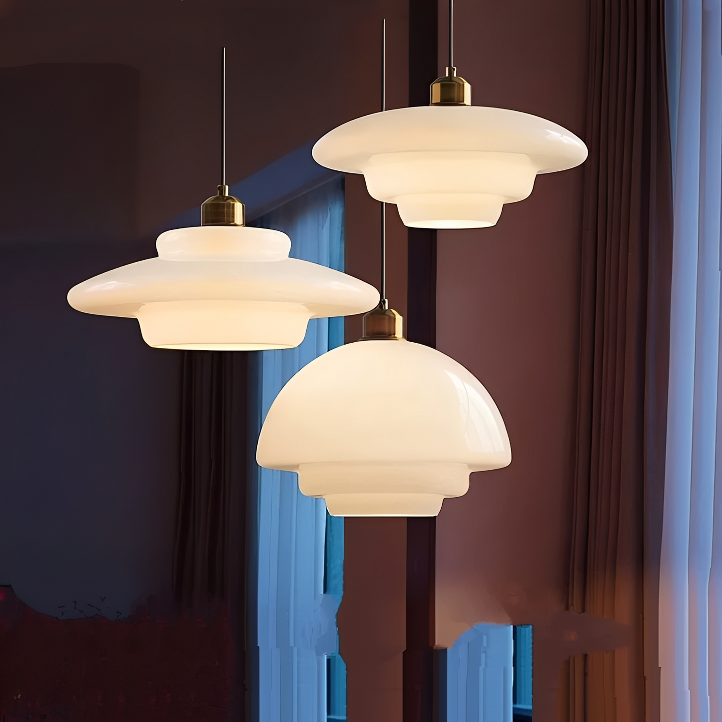 Hagen – Mid-Century Glas-Pendelleuchte