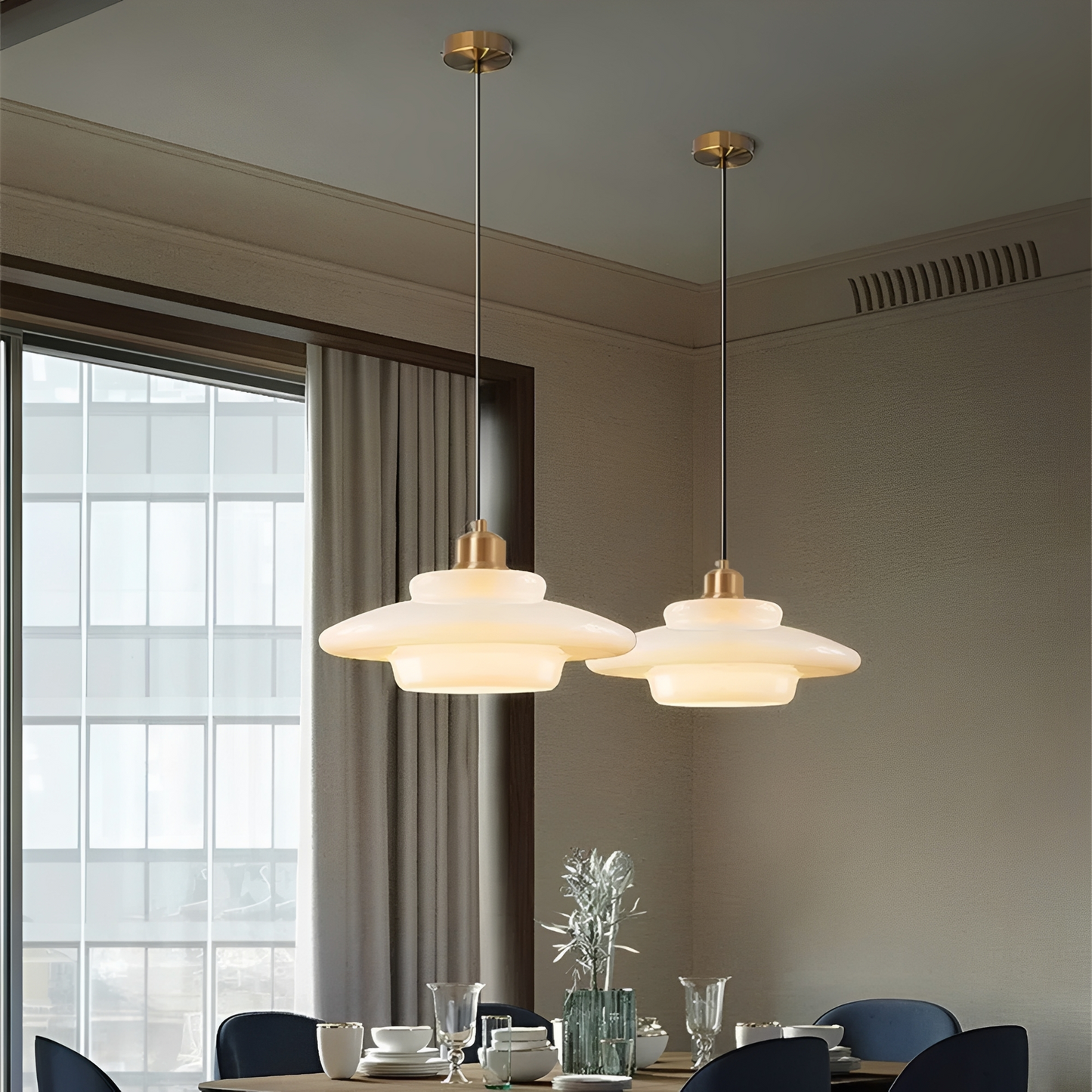 Hagen – Mid-Century Glas-Pendelleuchte