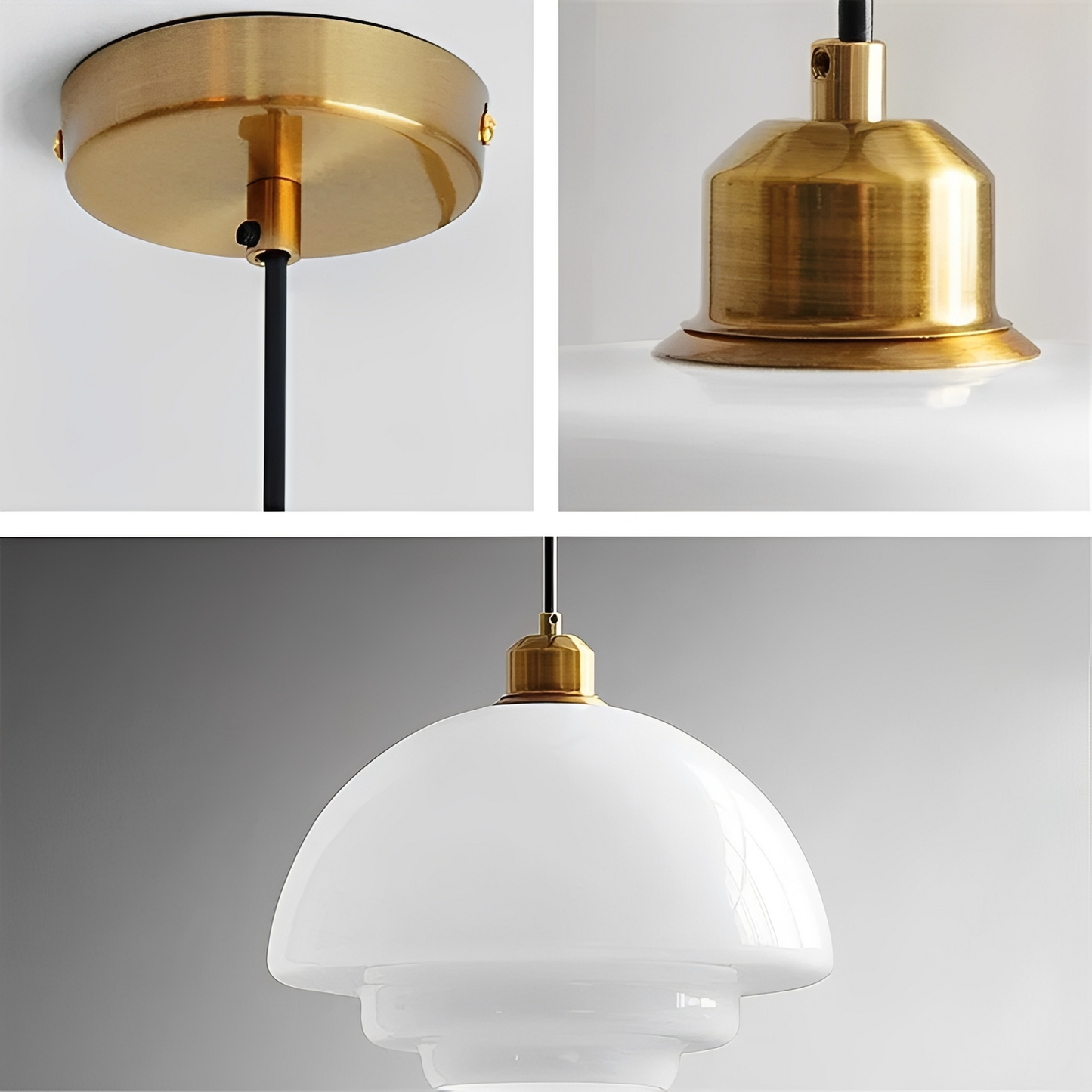Hagen – Mid-Century Glas-Pendelleuchte