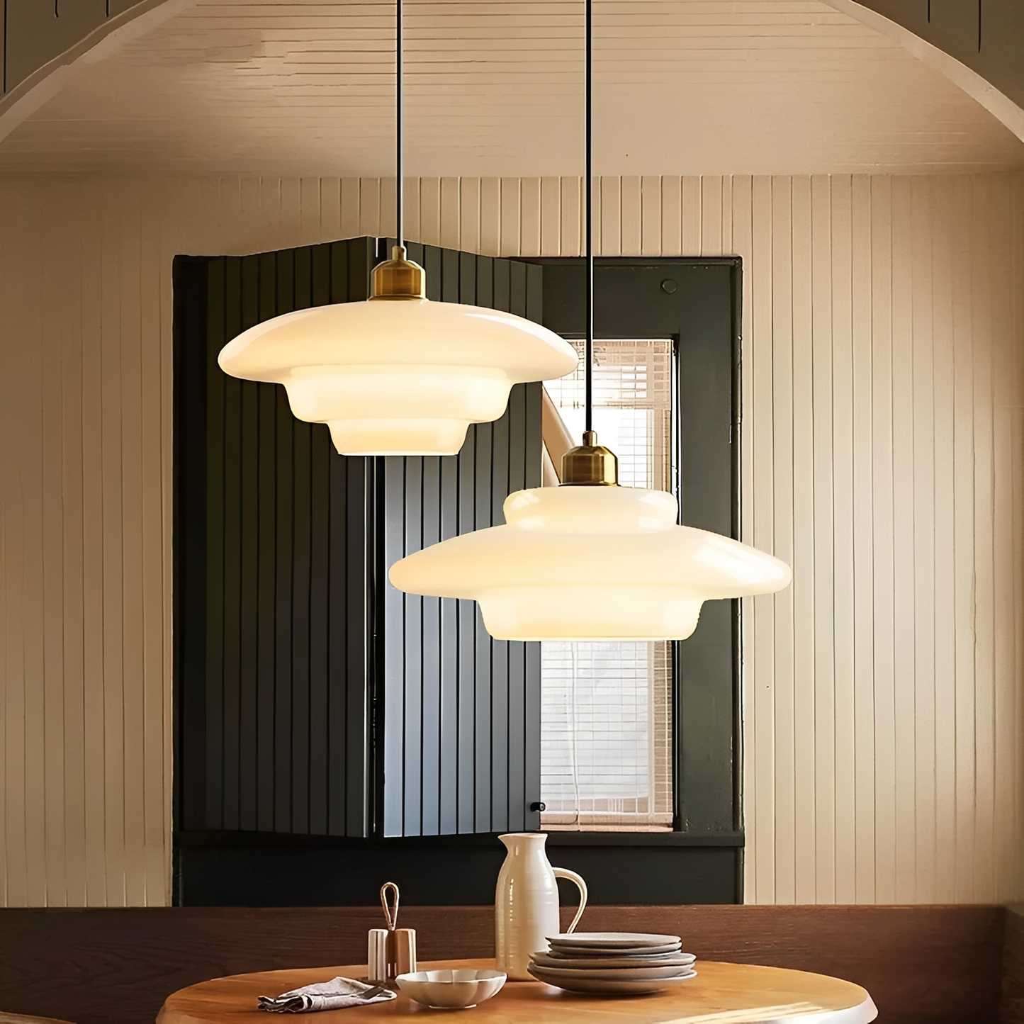 Hagen – Mid-Century Glas-Pendelleuchte