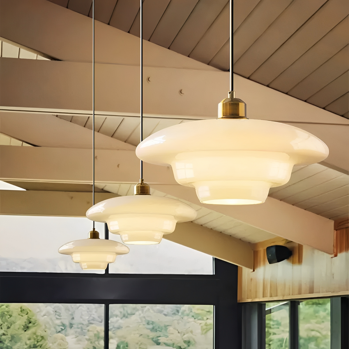 Hagen – Mid-Century Glas-Pendelleuchte