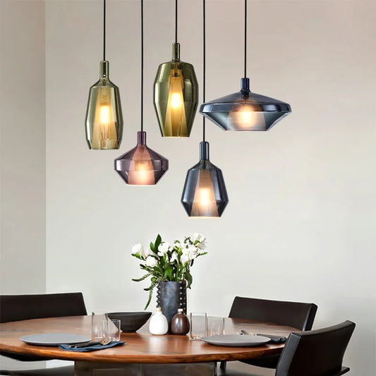 Althea – Moderne Mehrfarbige Glas Pendelleuchte