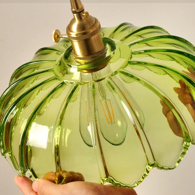 Jaynard – Messing-Glas-Pendelleuchte