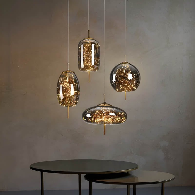 Ellyse – Pendelleuchte mit funkelndem Glasdesign: Klassische Eleganz trifft moderne Magie
