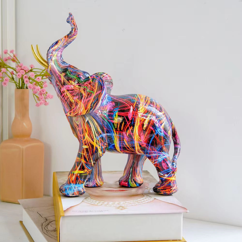 Elio – Kreatives buntes Elefanten-Ornament