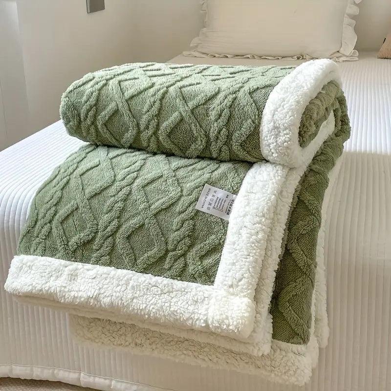 Noemi – Doppelt dicke Jacquard-Berberfleece-Decke