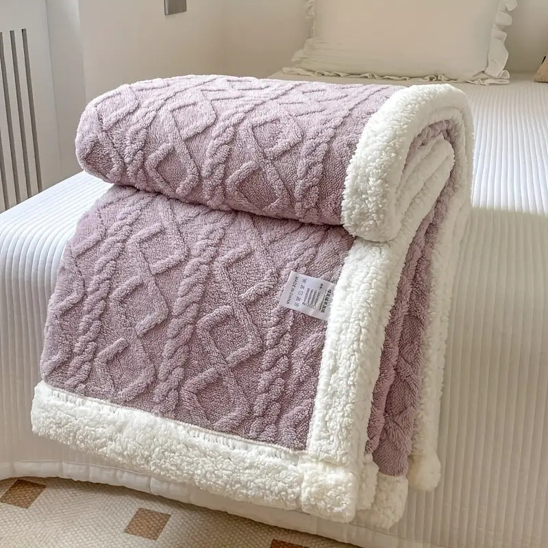 Noemi – Doppelt dicke Jacquard-Berberfleece-Decke