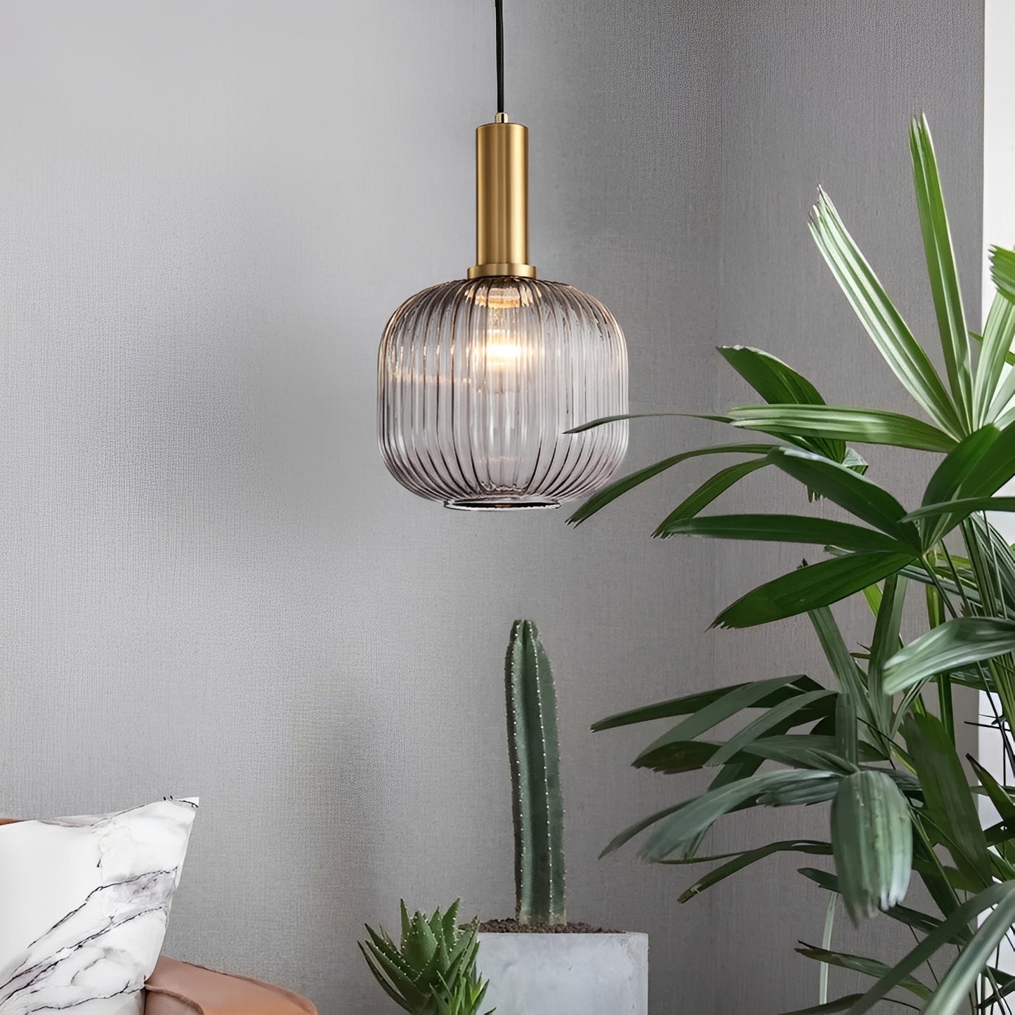 Dario – Rauchglas Pendelleuchte