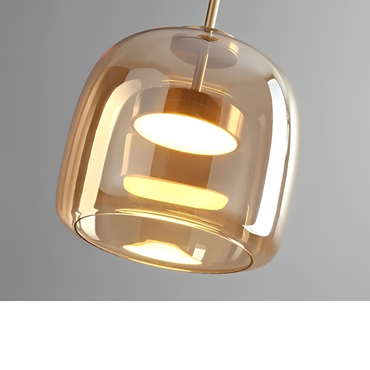 Renzo – Italienische Kupfer-Glas-Pendelleuchte