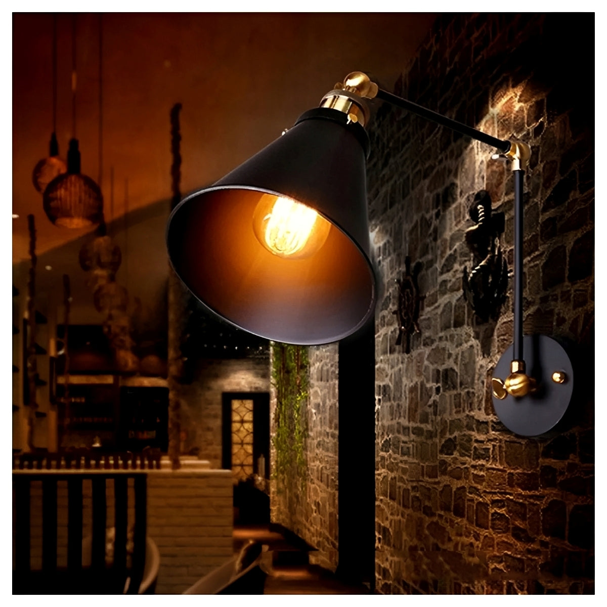 Henri – Retro klappbare Designer-Wandleuchte