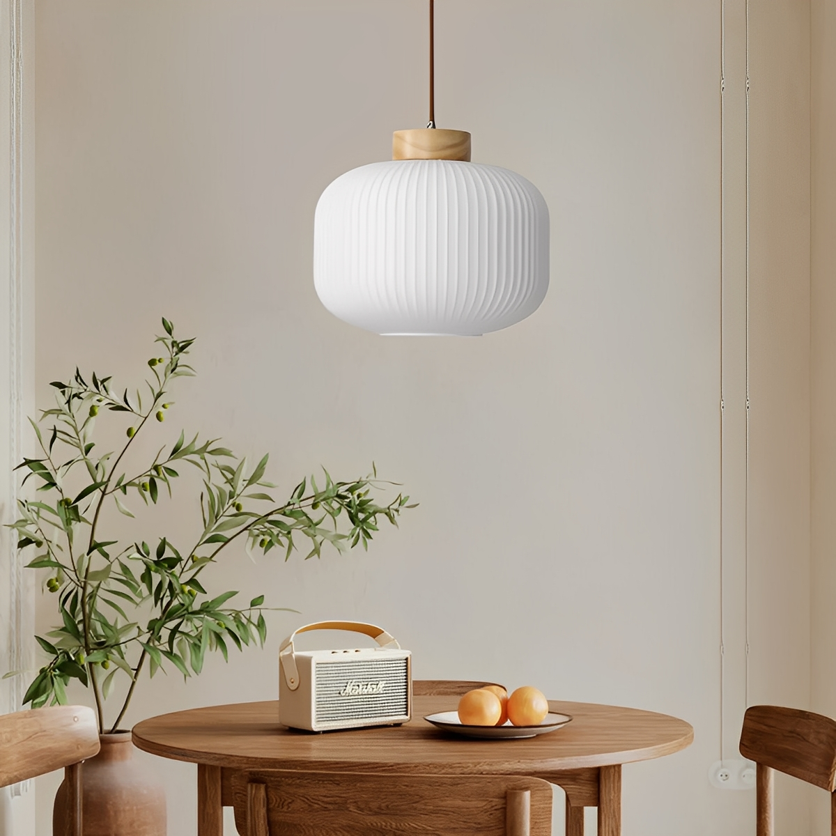 Eldan – Retro Holz-Pendelleuchte