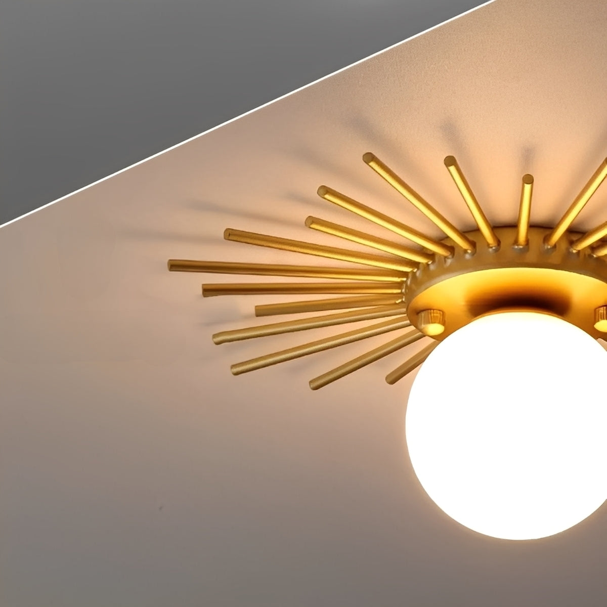 Solena – Goldene Sonnenblumen Deckenleuchte