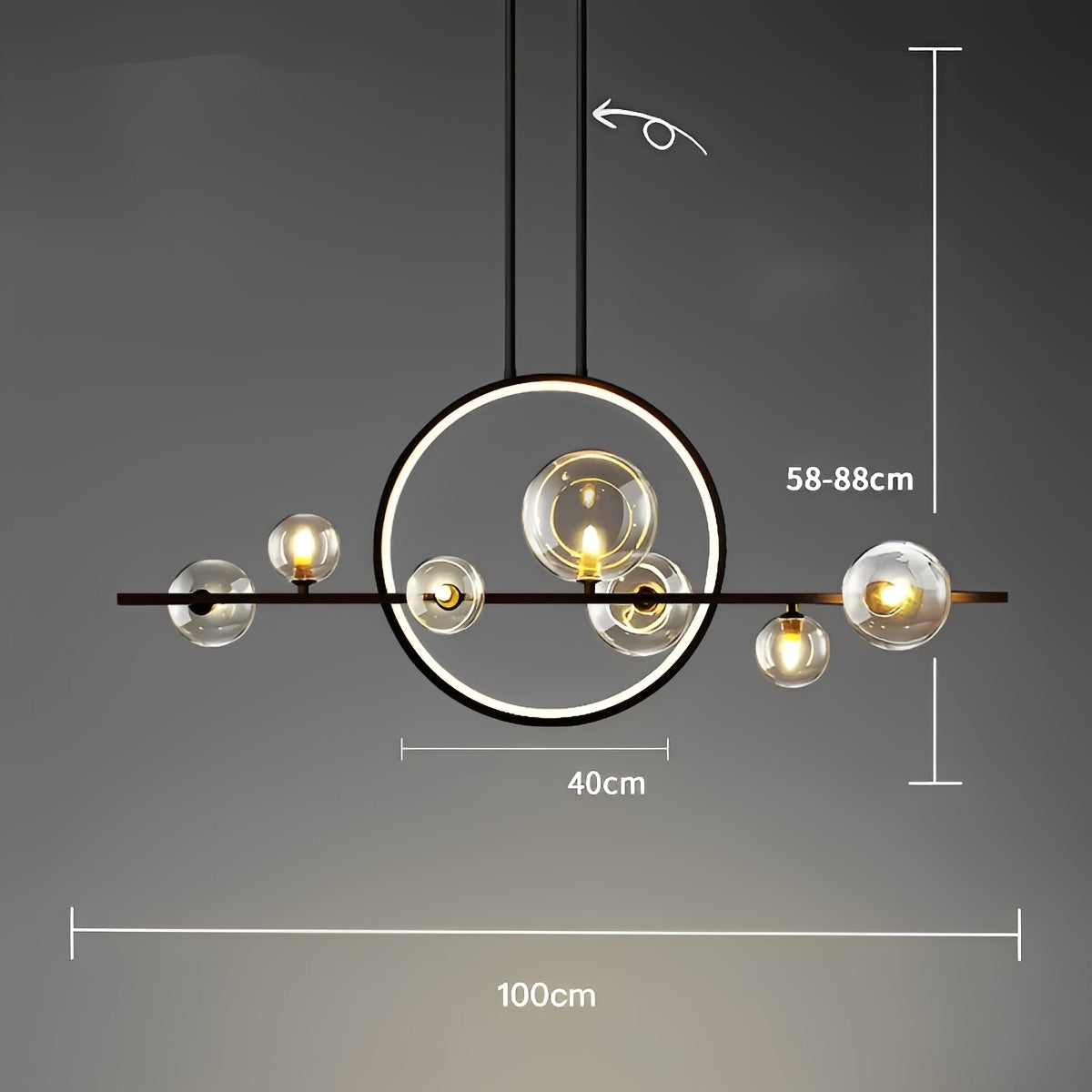 Luneo – Postmoderne Glas-Pendelleuchte