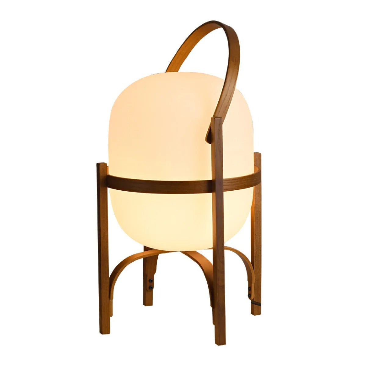 Malin – Holz & Glas Stehlampe