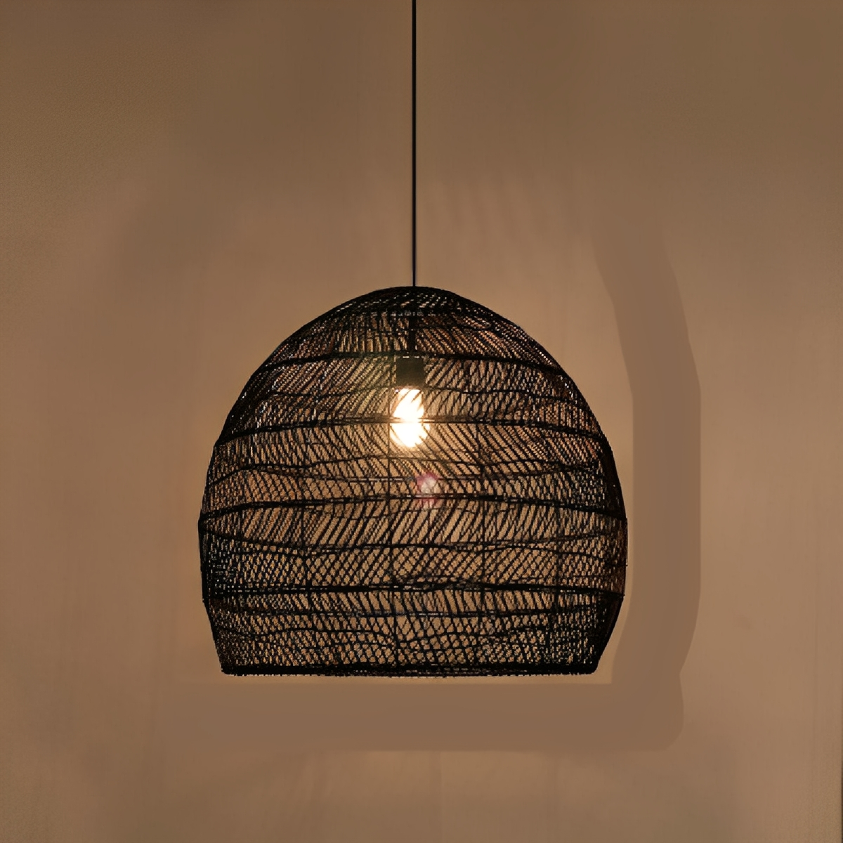 Livia – Pastoral Rattan Hängeleuchte