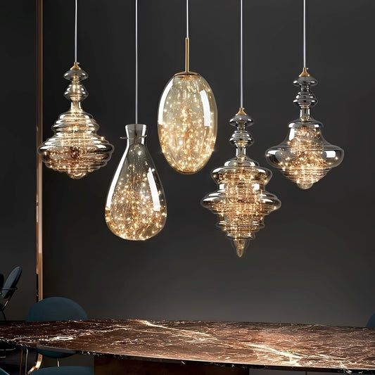 Arian – Antiker Messing Glas Kronleuchter
