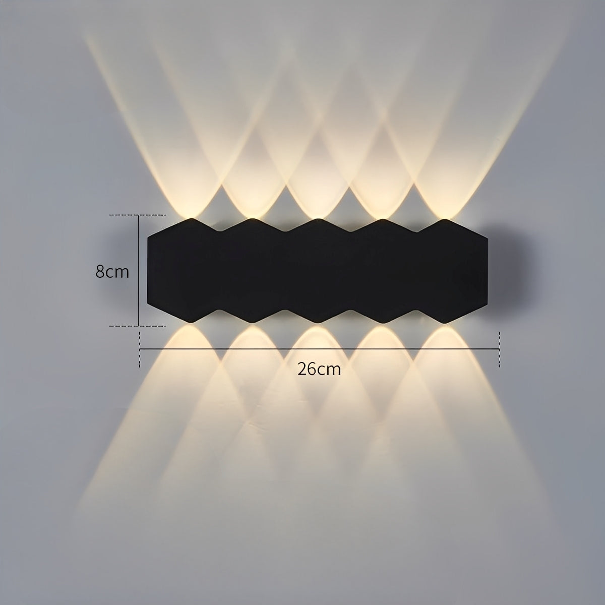 Zion – Sechseckige Up-&-Down Außenwandleuchte