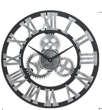Marlow – Vintage Holzwanduhr im Industrie-Stil für stilvolle Raumakzente