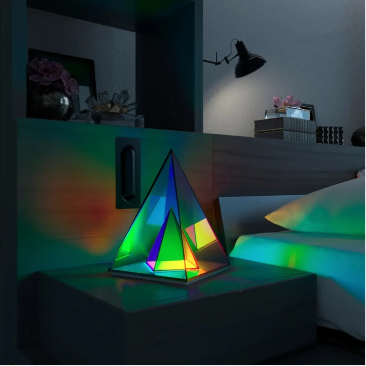 Arielle – 3D Regenbogen Acryl LED-Tischlampe