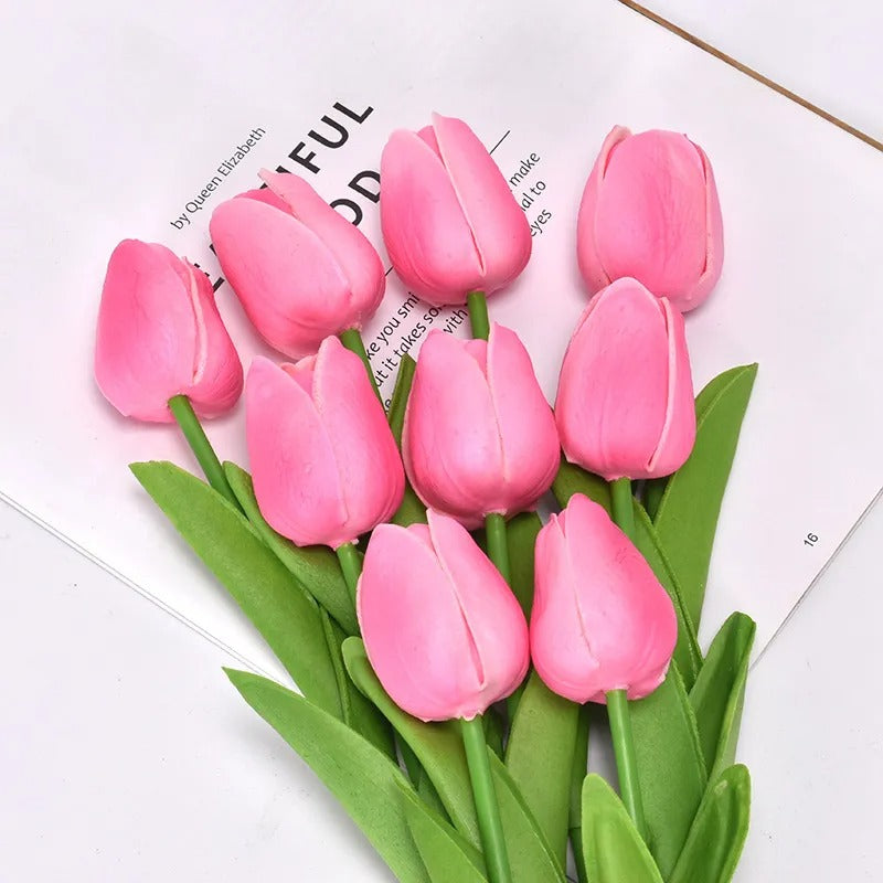 Talia – Mini-Tulpen aus PU als künstliche Dekoblumen