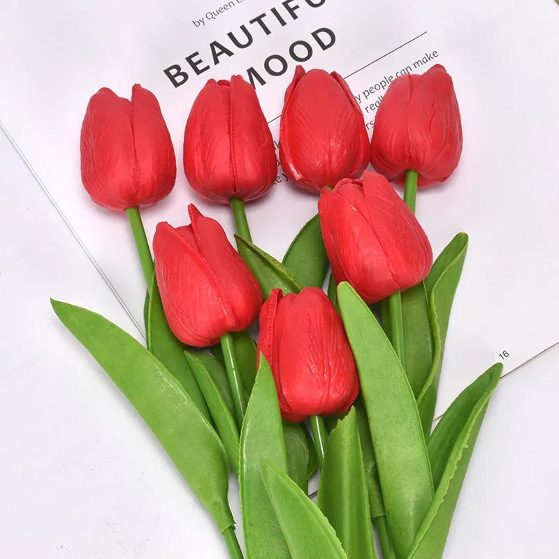 Talia – Mini-Tulpen aus PU als künstliche Dekoblumen