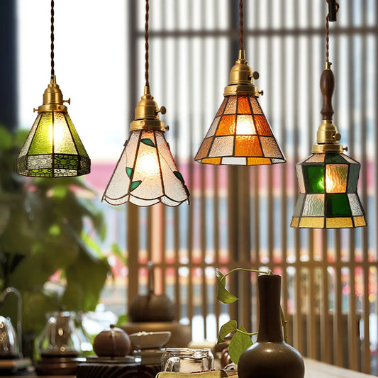 Tiffany – Handgefertigte Glas-Pendelleuchte