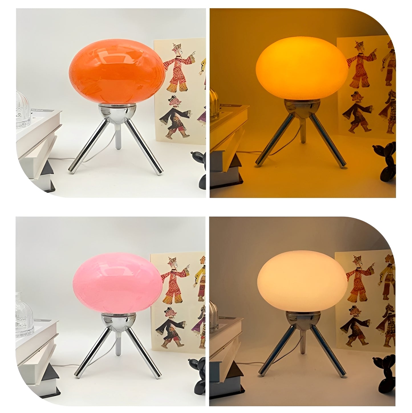 Elina – Dreieck Baumwolllicht Tischlampe