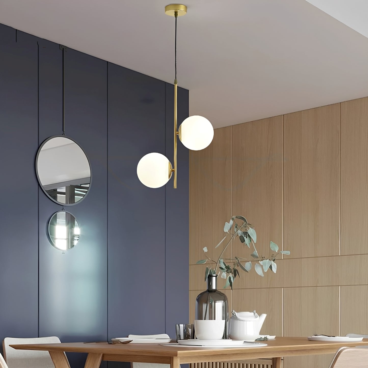Kara – Moderne Minimalistische Doppelkopf-Pendelleuchte