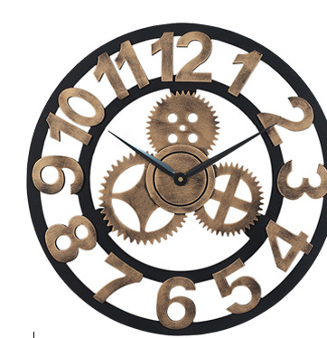 Marlow – Vintage Holzwanduhr im Industrie-Stil für stilvolle Raumakzente