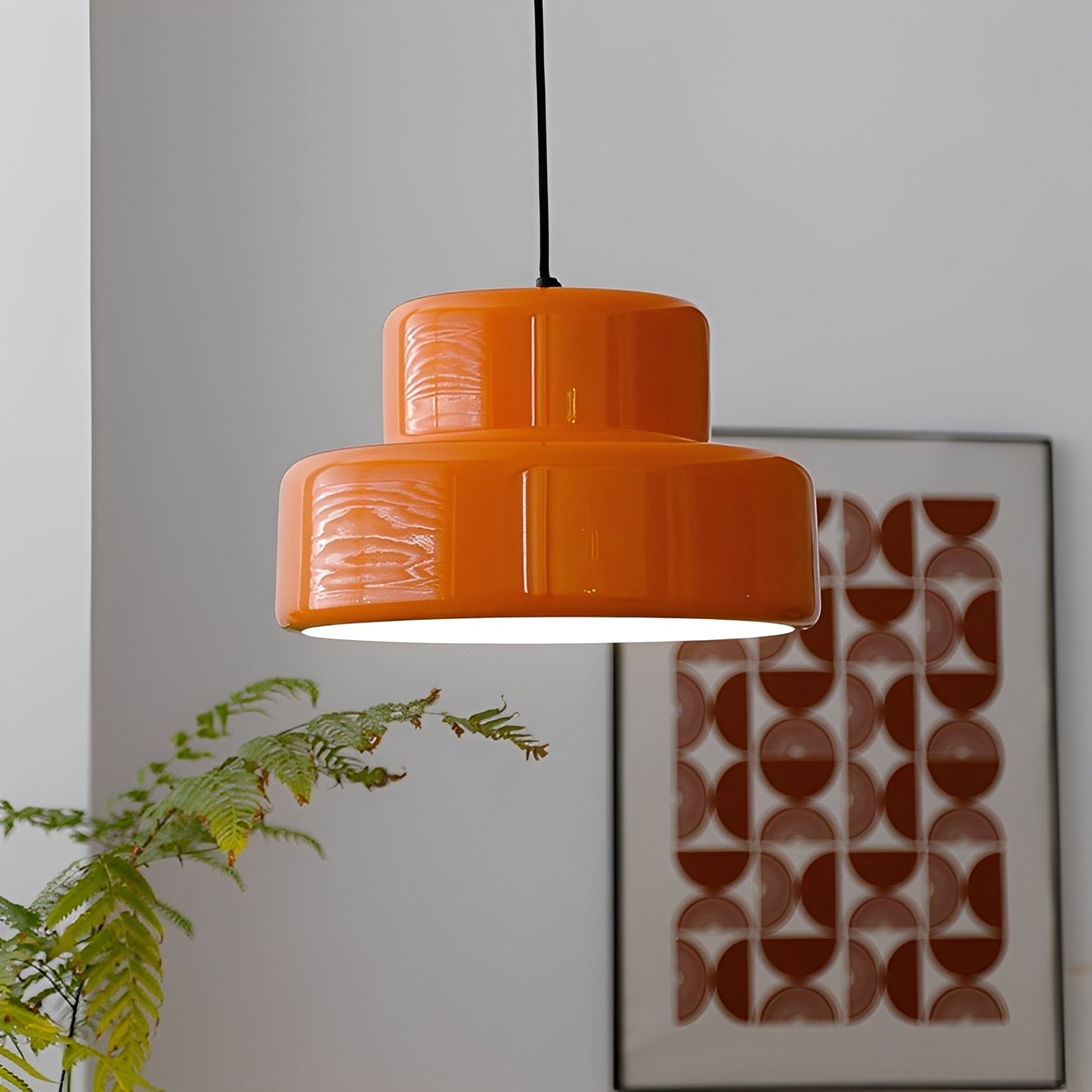 Olenya – Nordische Vintage Orange Pendelleuchte