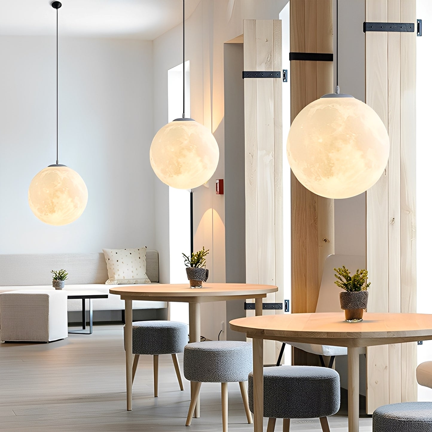 Ylani – Moderne 3D Mond-Pendellampe