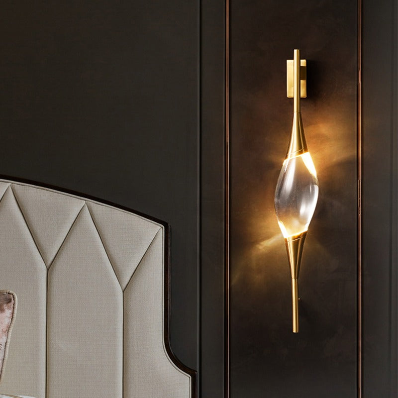 Rolly – Kupfer Kristall Wandlampe