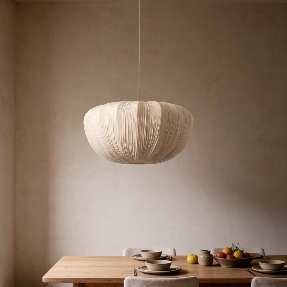 Kizia – Wabi-Sabi Stoff-Hängeleuchte