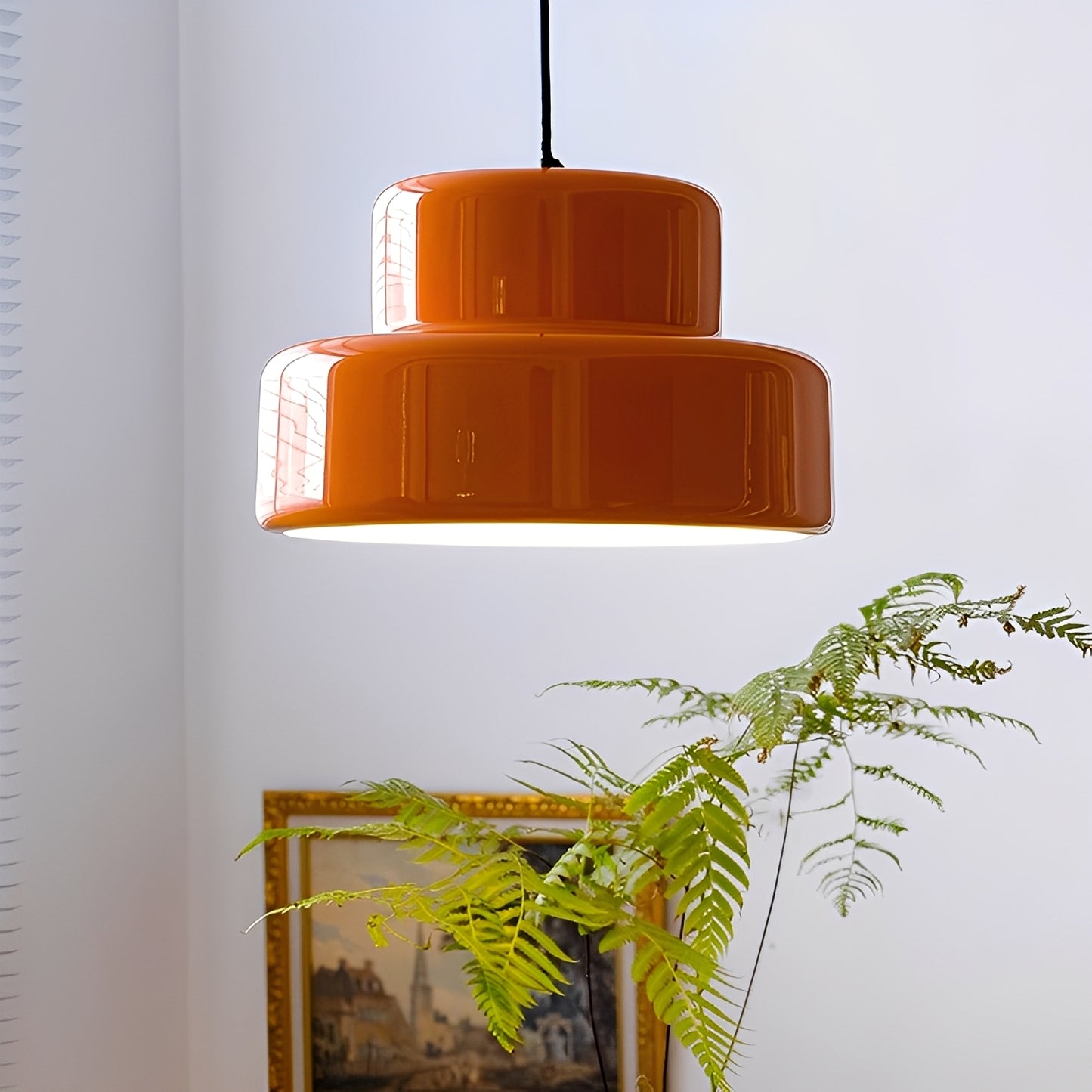 Olenya – Nordische Vintage Orange Pendelleuchte