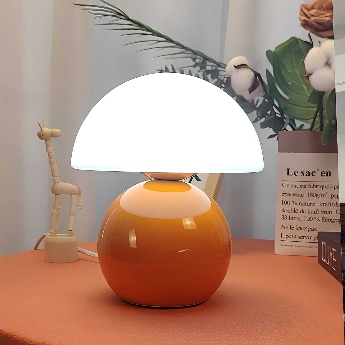 Riko – Pilzförmige Keramik-Tischlampe