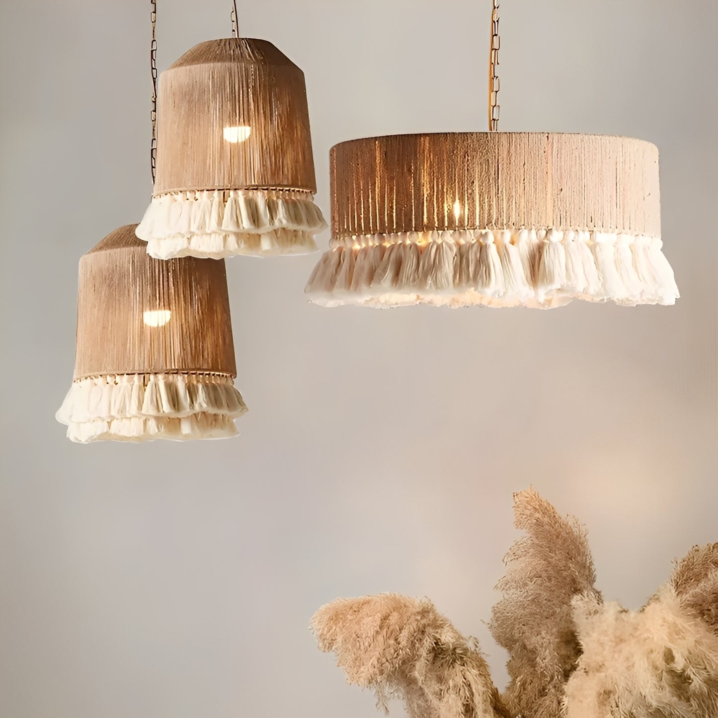 Serena – Boho Vintage Hängeleuchte mit Quasten