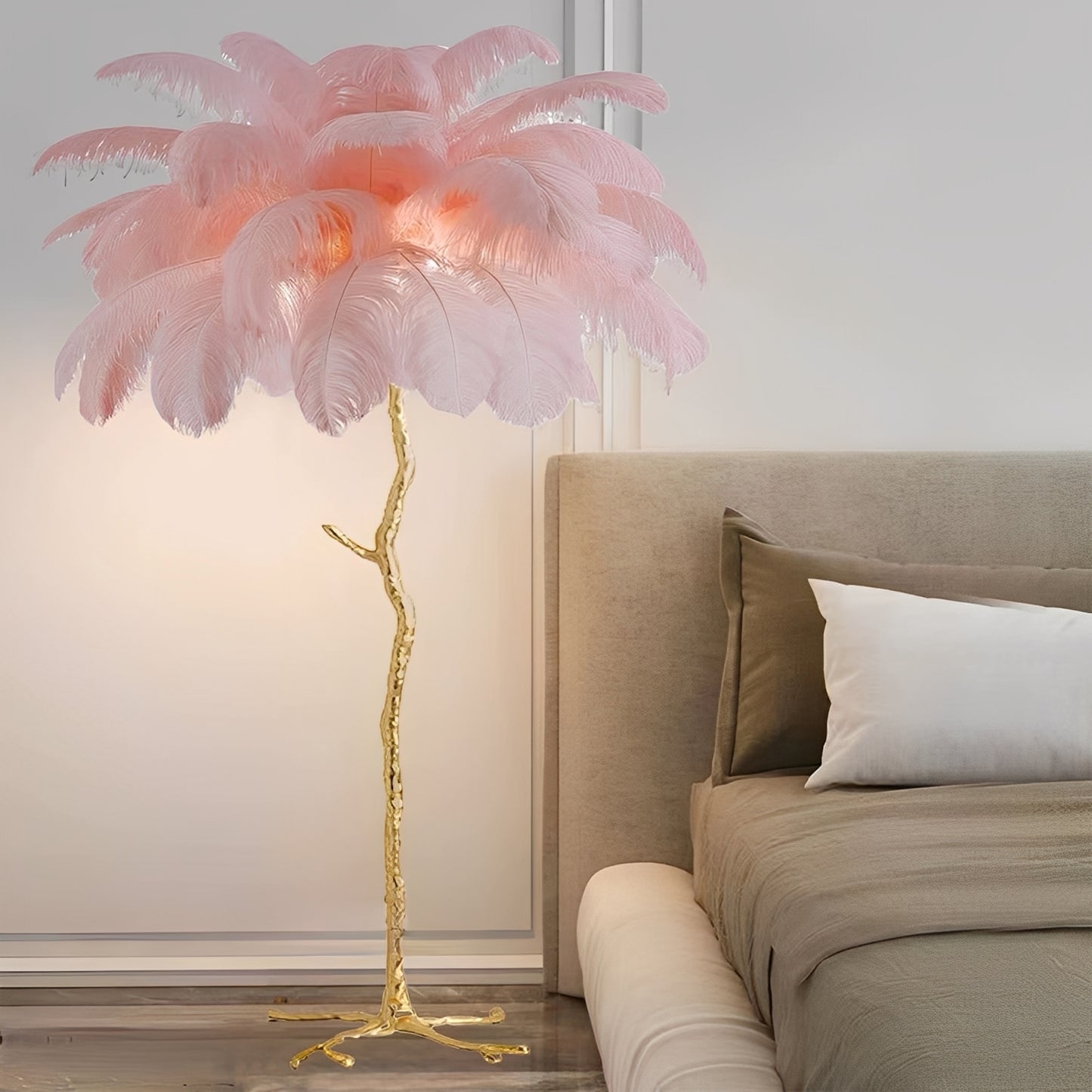 Gia – Resin-Federn Stehlampe