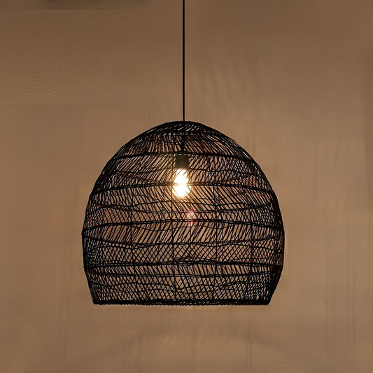 Maeva – Handgeflochtene Rattan-Korb Pendelleuchte