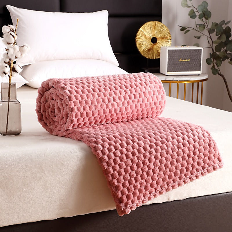 Caelidra – Weiche Samt-Karo-Decke