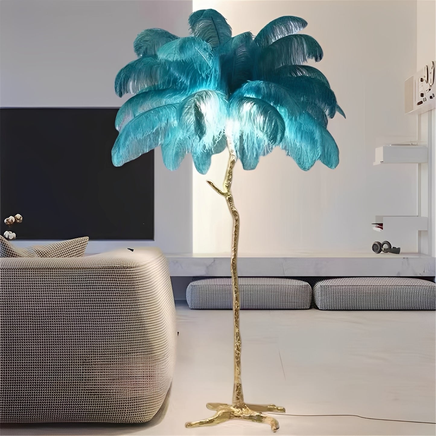 Gia – Resin-Federn Stehlampe