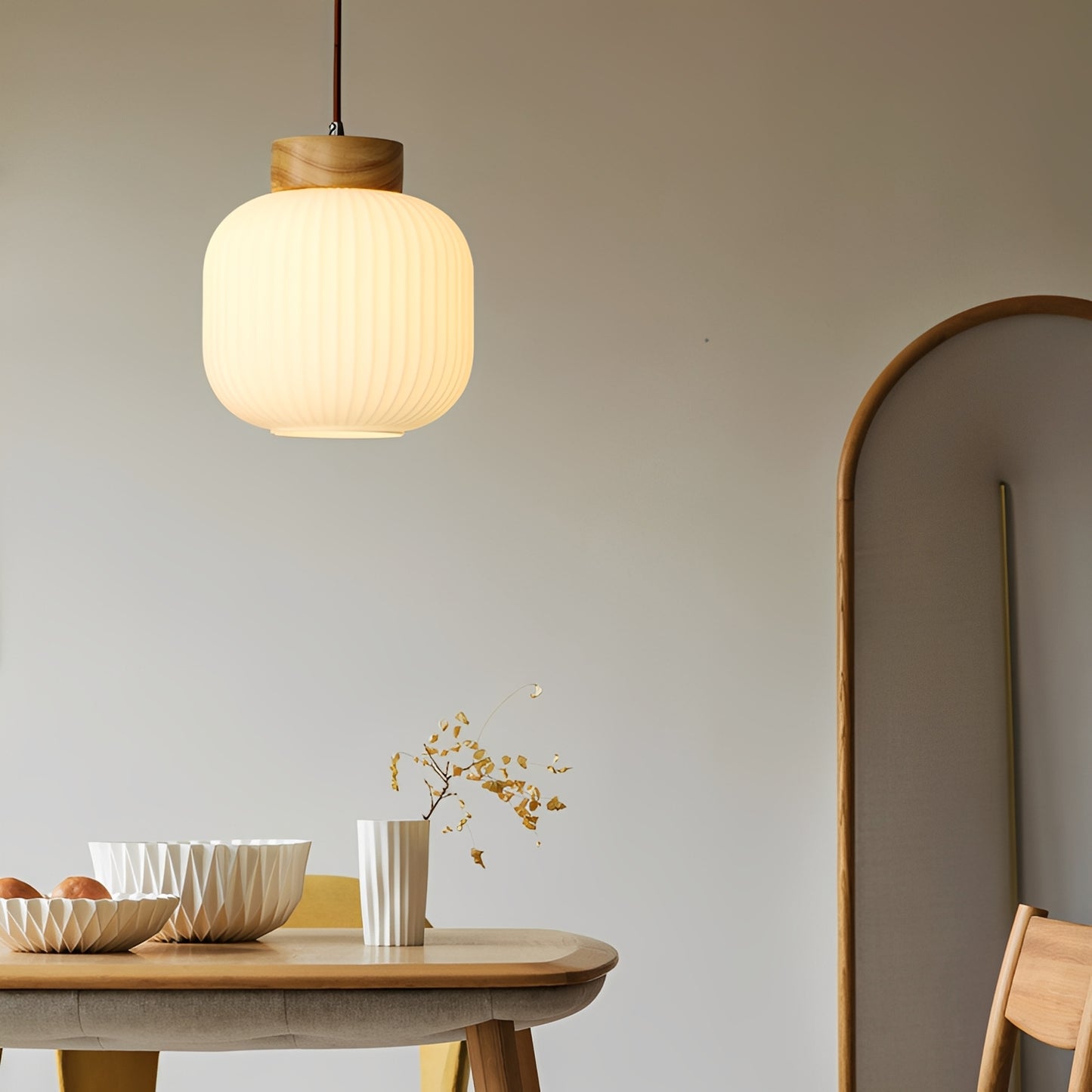 Eldan – Retro Holz-Pendelleuchte