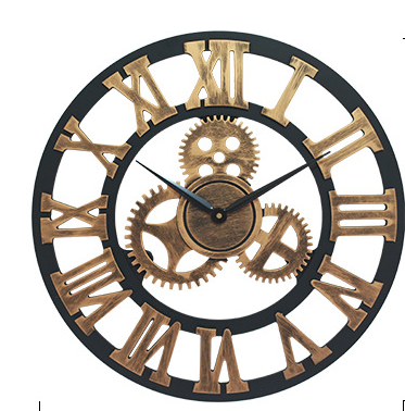 Marlow – Vintage Holzwanduhr im Industrie-Stil für stilvolle Raumakzente