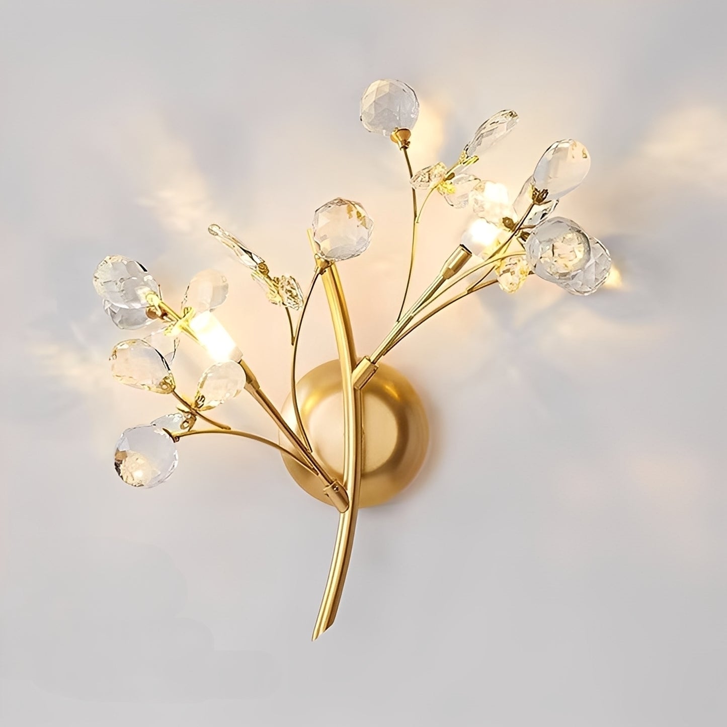 Zuko – Kristall-Wandleuchte im Zweig-Design