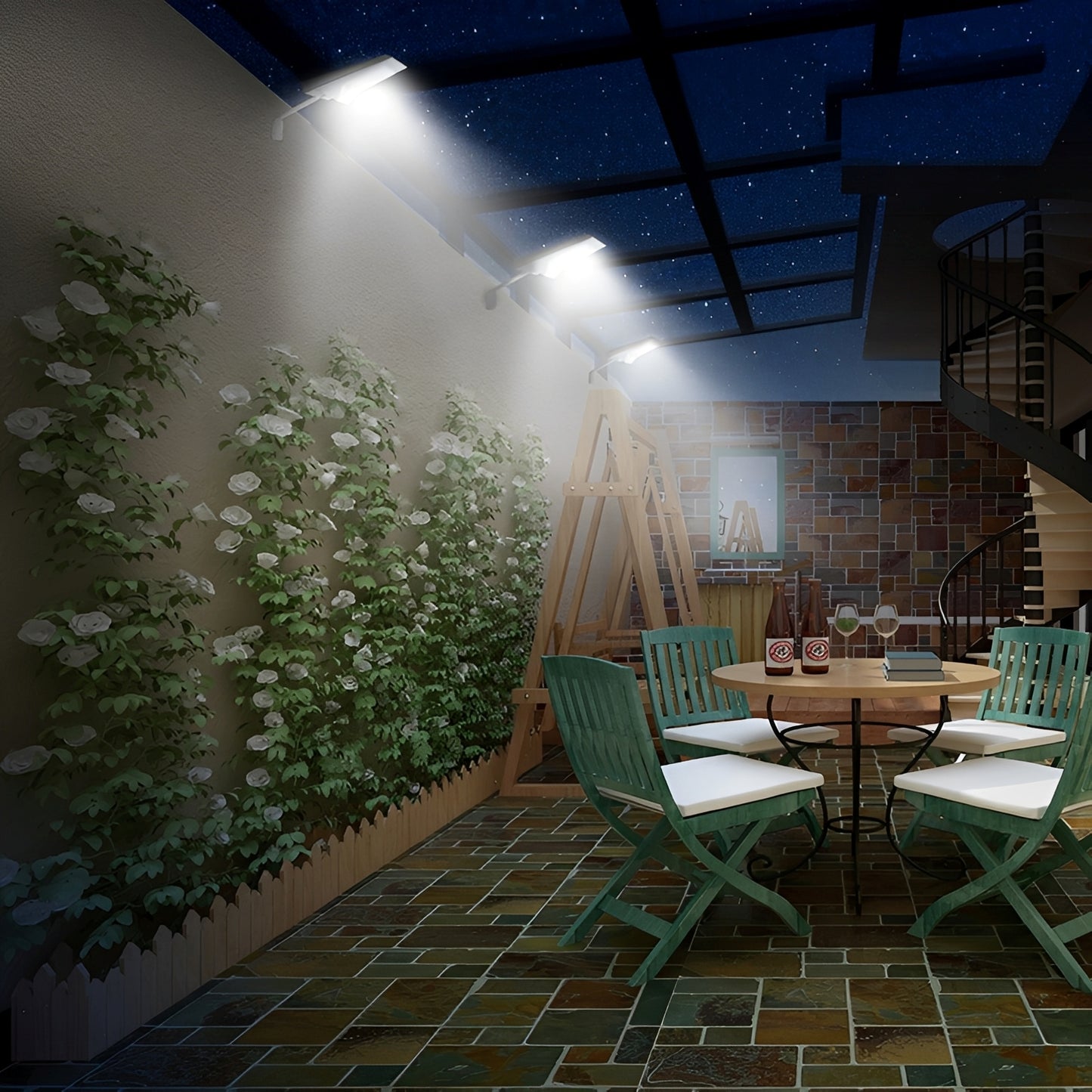 Solaro – Solarbetriebene LED-Wandleuchte