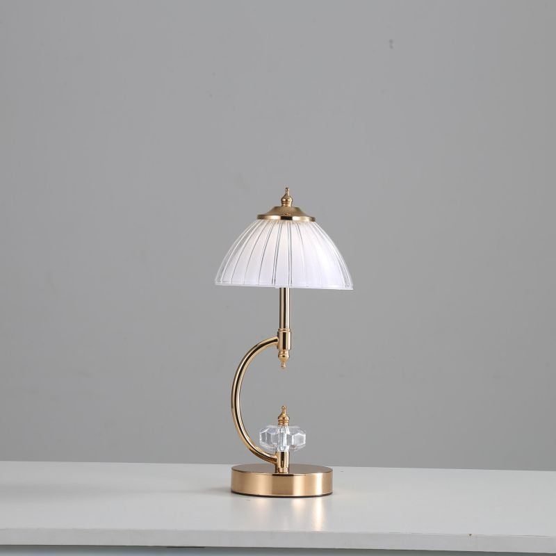 Emiko – Vintage Goldene Kristall-Tischlampe