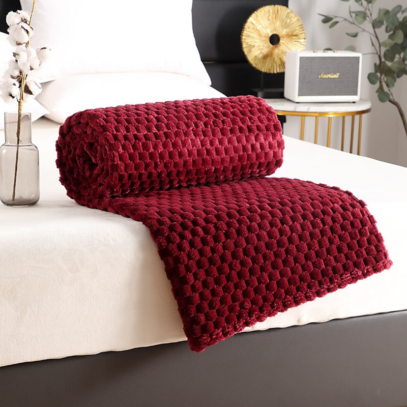 Bianca – Multifunktionale Flanell-Decke in Uni
