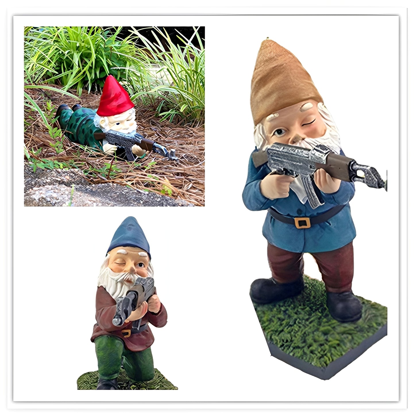 Fritz – Funny Garden Gnome in Camouflage Uniform