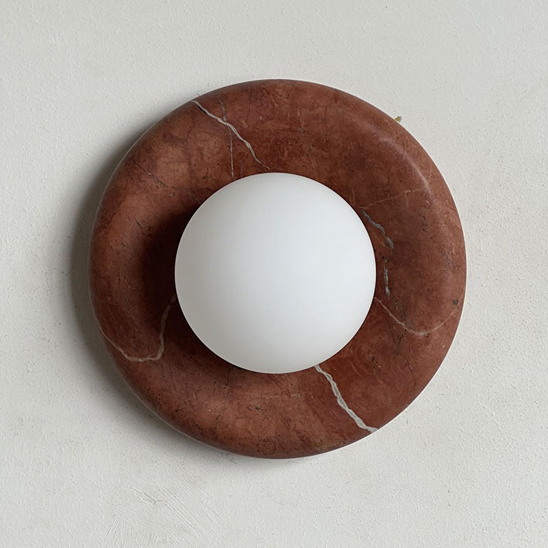 Jadie – Runde Marmor-Wandleuchte